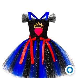 3T Little Girls Evie costume The Descendants, tutu, ribbons, royal blue, black